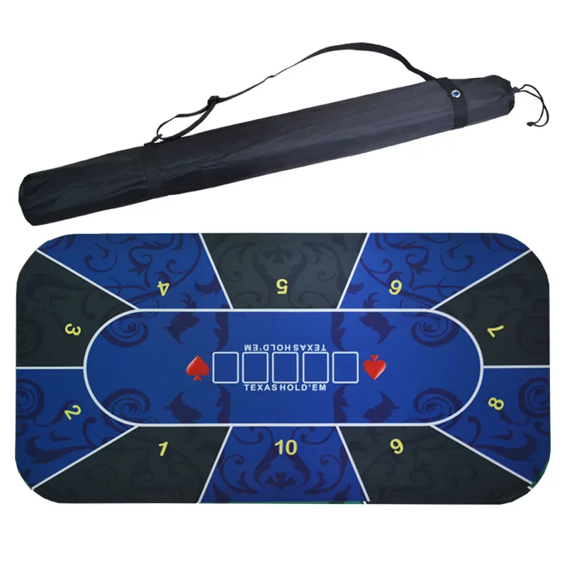 1,8 м синие азартные аксессуары баккара Прямоугольный Коврик для покера Казино Техасский Холдем скатерть для покерного стола ткань для покерного стола