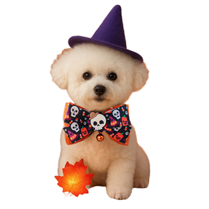 2025 Otoño Invierno cachorro gatito <span class=keywords><strong>Collar</strong></span> lindo impreso calavera poliéster para perros accesorio de entrenamiento de moda bufanda Decoración - Product Image 1