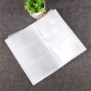 PP clear book name card display folder with elastic