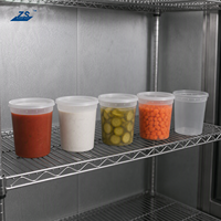 Contenants alimentaires étanches en plastique de 24 oz, directement de l'usine, avec couvercle, imprimés sur mesure pour salades et soupes de traiteur