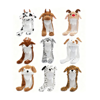 Chapeau de Mario en peluche animal mignon enfants Airbag oreilles mobiles LED s'allume en peluche Cosplay fête déguisement chapeaux d'hiver