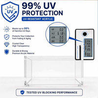Boîte de présentation transparente en acrylique monobloc OP-07 (Double Legend) – Étui de recharge moderne et portable