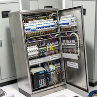 Boîtier de commande PLC personnalisé pour usage industriel, coffret de distribution électrique métallique OEM, ensemble de commutateurs intelligents AC basse tension 100A
