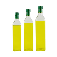 Bouteilles en verre carrées pour huile d'olive Marasca, vente en gros d'usine, 250, 500, 750 ml, avec bouchon à vis et impression sérigraphique