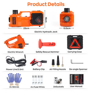 رافعة سيارات كهربائية هيدروليكية جوهونغ 5 طن <span class=keywords><strong>12</strong></span> فولت مع مفتاح ربط ومضخة هواء مصنوعة من الفولاذ - Product Image 4