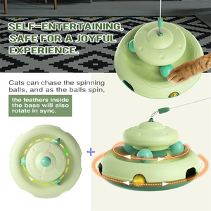 3in1 Mulit-<strong>cat</strong> Toy <strong>Cat</strong> Teaser <strong>Wand</strong> Feather Tracking Balls Weight Loss Enhance Intelligence Relieve Anxiety Kitty Interactive Toy - Product Image 6