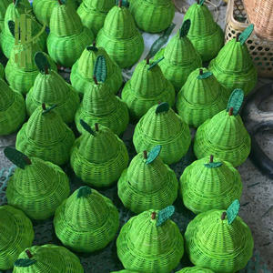 GREENCRAFT Ornements d'arbre en rotin faits main et écologiques pour décoration d'arbre de vacances réutilisables - Product Image 5