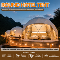 Dôme géodésique extérieur imperméable et coupe-vent, hôtel de luxe avec salle de bain, dôme de réception de haute qualité