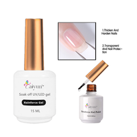 Le renfort dur d'ODM 15ML imbibent le gel de renfort de base d'ongle de construction de nivellement automatique pour le salon