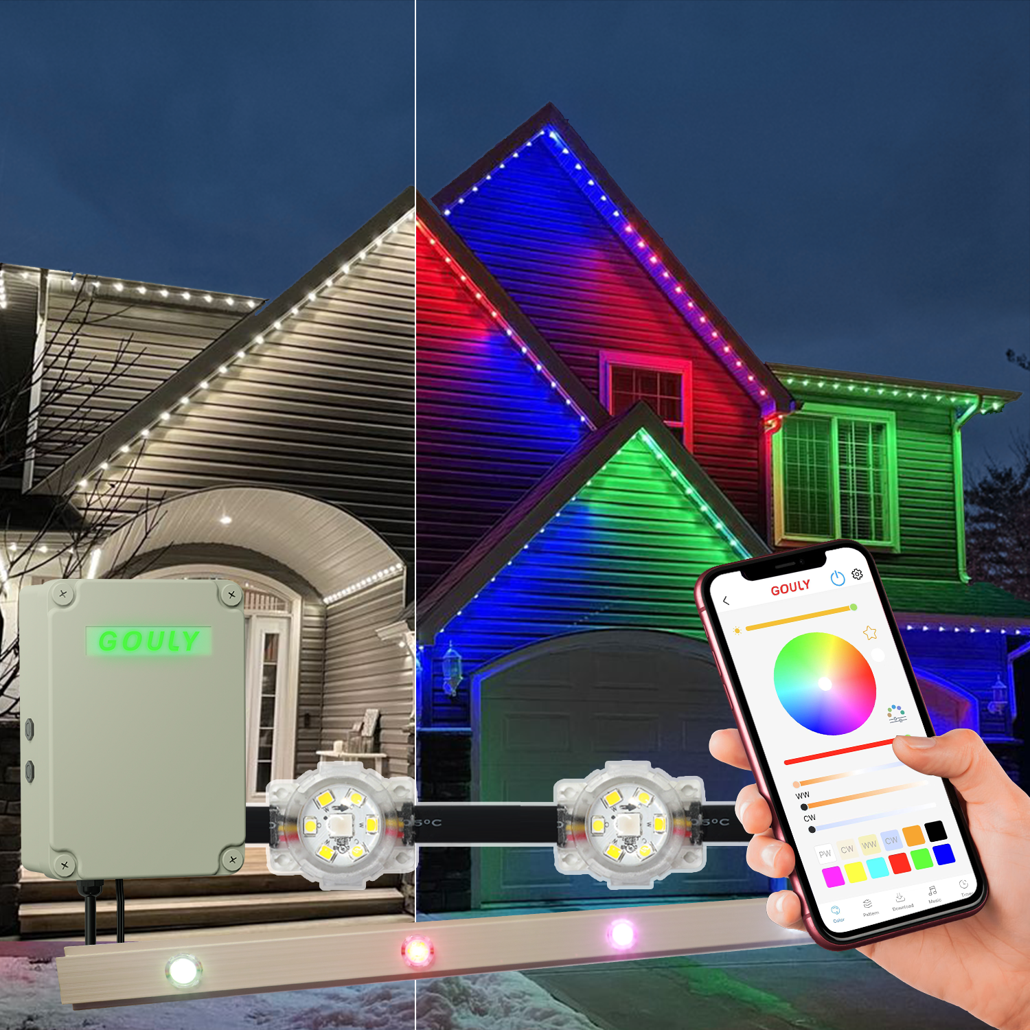 gouly Direct Marketing Pixel Point Light Dc36v 1.5w 7.5w Ucs2905 Permanent Christmas Pixel Led Point Lights