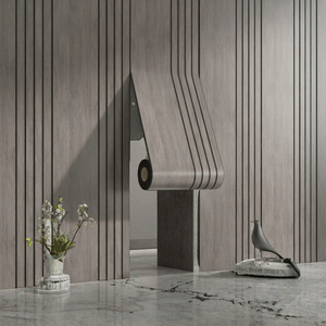 สติกเกอร์ติดผนังลายไม้ 3 มิติ แบบลายนูน ดีไซน์เรขาคณิต กันน้ำ สำหรับตกแต่งผนังทีวี ห้องนั่งเล่น - Product Image 3