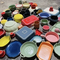 Qualité Grade B/C pas cher en gros céramique stock porcelaine vaisselle assiettes bols tasses prêts en stock vendre par tonne de stock