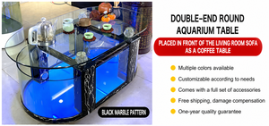Gros <span class=keywords><strong>Aquarium</strong></span> Verre Écologique Ultra Blanc Moderne <span class=keywords><strong>Table</strong></span> <span class=keywords><strong>Basse</strong></span> Bord Roulé Salon Poisson Tortue - Product Image 6