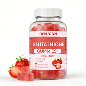 แอล-กลูตาไธโอน กัมมี่ รสสตรอว์เบอร์รี 60 เม็ด ไม่ใช้วัตถุดิบดัดแปลงพันธุกรรม สำหรับผู้ใหญ่ อาหารเสริมเพื่อสุขภาพ สำหรับคนทานมังสวิรัติ |   ผู้ผลิต OEM/ODM รับผลิตสินค้าภายใต้แบรนด์ของลูกค้า จำหน่ายสินค้าจำนวนมาก - Product Image 1