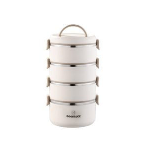Lonchera de acero inoxidable Goodluck 304, multicolor, aislada, portátil, tipo bento, con tapa sellada, para uso en la oficina o la escuela. - Product Image 5