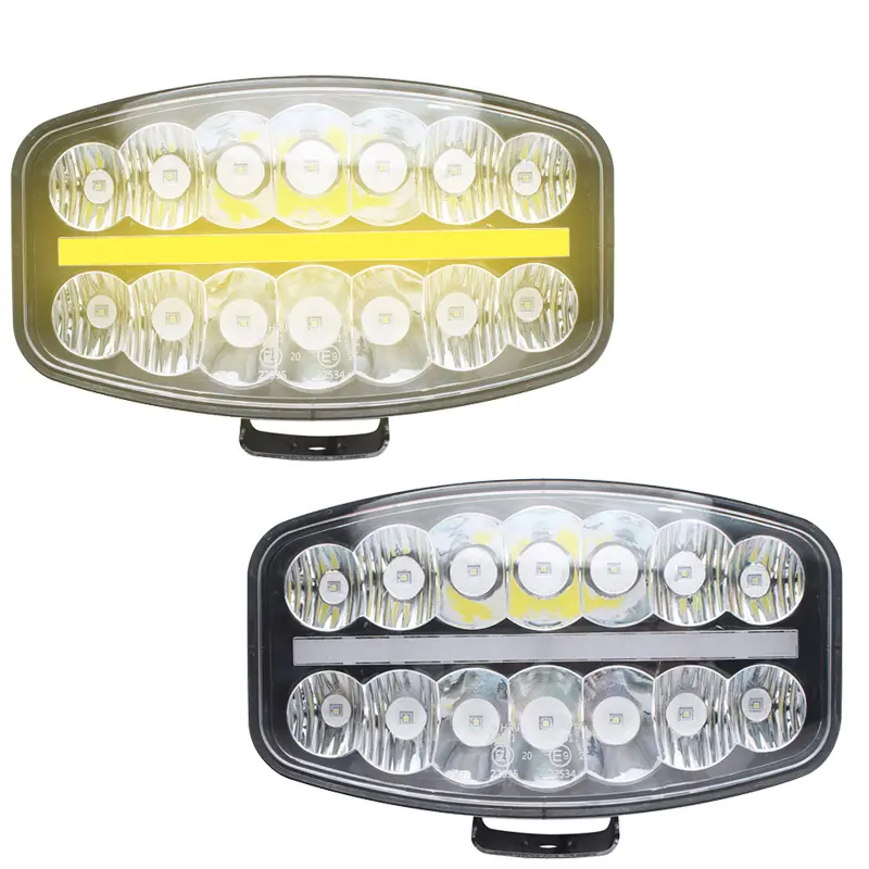 Luz de led de alto brilho 80w, para dirigir/para nevoeiro, luz oval de 9 polegadas, para caminhão, off road, lâmpada