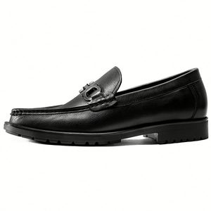 Sandales en cuir véritable faites à la main pour hommes, de qualité supérieure, à bout rond, avec boucle latérale, respirantes et antidérapantes, style décontracté et professionnel - Product Image 3