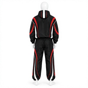 High Quality Customized Zip up Nylon Polyester Windbreaker <b>Jacket</b> and <b>Track</b> Pants Set Tracksuit for <b>Men</b> - Product Image 2