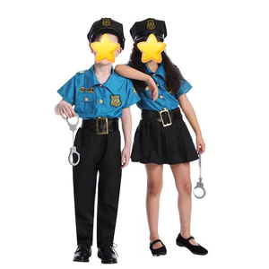 <span class=keywords><strong>Costume</strong></span> de policier pour enfants, plusieurs modèles, pour cosplay, jeu de rôle, fête d'Halloween, uniforme d'agent de police - Product Image 4