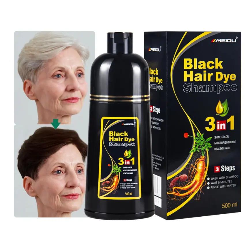Shampoo a base di capelli a base di erbe per dipingere i capelli grigi