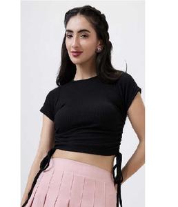 Elegante Top Elástico de Algodón para Mujer, Tejido Elástico Suave, Ajuste Cómodo, Ideal para Combinar, Ropa Casual, Viajes, Actividades al Aire Libre, con Cintas Cortas - Product Image 5