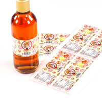 Autocollants personnalisés pour bouteilles de nourriture pour animaux de compagnie, adhésif imperméable de qualité alimentaire, matériau PET PP, usine OEM ODM