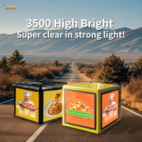 P3 Écran d'affichage LED couleur intelligent pour publicité vidéo numérique sur vélo, moto, et boîte de livraison de repas à emporter
