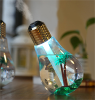 Humidificateur ultrasonique USB 400 ml en forme d'ampoule colorée, diffuseur d'huiles essentielles, atomiseur, purificateur d'air, vaporisateur de brume pour voiture et maison, en plastique