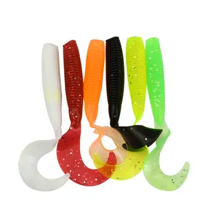 8G 10CM On Sale Fishing Rubber Shad Plastic Moulds Soft Worm Lure