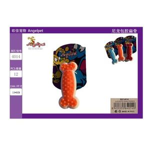 Giocattolo da Masticare per Animali Domestici a Forma di Osso Piatto Rivestito in Nylon - Product Image 3