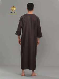 Vêtements de prière décontractés pour hommes musulmans, style national, robe longue élégante, douce et en coton, de bonne qualité - Product Image 1