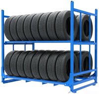 Étagère à pneus pour camions lourds TER, empilable, portable, pliable, multi-niveaux, protection contre la corrosion, palette de stockage en acier pour entrepôt