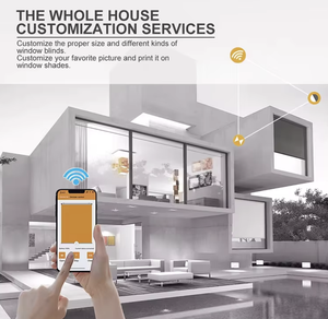 Tenda elettrica moderna intelligente per ombreggiatura <span class=keywords><strong>persiana</strong></span> tapparella a luce soffusa ombreggiatura in tessuto orizzontale alzacristalli elettrici - Product Image 3