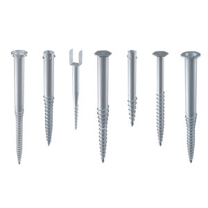 Revêtement de zinc hélicoïdal galvanisé résistant de 91x150x900mm pour fixer des ancres en béton de <span class=keywords><strong>poteau</strong></span> en <span class=keywords><strong>bois</strong></span> - Product Image 1