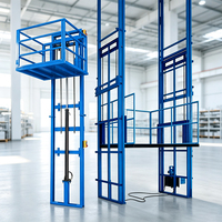 Monte-charge hydraulique à double rail certifié ISO CE, élévateur de fret électrique pour grandes entrepôts industriels