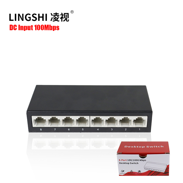 8 Ports Desktop 100mbps Network Switch Adapter Rj45 Network Switch Unit for Office