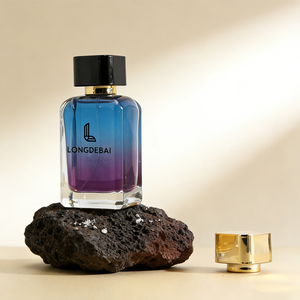 Factory Custom square Blue Recyclable 30ml 50ml 100ml Glass Perfume <b>Bottles</b> and <b>Plastic</b> Caps - Product Image 2