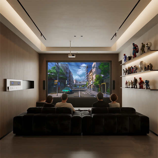 New 120 Inch Black Crystal ALR Projection Screens 4K UHD 160 Viewing Angle Home Theater Fixed Frame Projector Screen