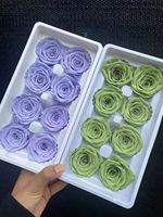 Tête de fleur naturelle de 4-5 cm, rose éternelle préservée, rose séchée pour la fête des mères, la Saint-Valentin, la remise des diplômes, le Nouvel An et autres occasions