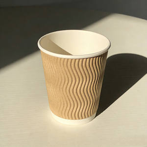 Gobelet en papier à double paroi écologique 12oz 16oz 22oz Impression de logo personnalisée Boisson chaude et froide Gobelet en papier anti-fuite pour café - Product Image 4