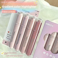 Marcadores Multicolores para Notas, Resaltadores de Puntos Clave, Secado Rápido, Sin Manchas, Marcadores para Estudiantes, 4 Piezas/caja