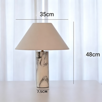 Lampe de table moderne en marbre avec source de lumière LED, design simple, écologique et caractéristiques flexibles