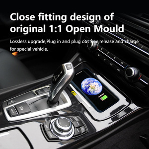 Cargador rápido inalámbrico Qi para BMW Serie 5 2010-2017 | Almohadilla de carga para teléfono de coche inteligente - Product Image 4