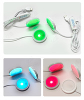 Lampu Dasar LED Sunssy USB untuk Printer 3D, Lampu Bundar untuk Kit Lampu Bambu Lab 001 RGB Ultra Tipis, Lampu LED Puck USB untuk Pemasangan di Permukaan