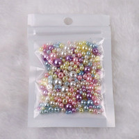 Perles acryliques rondes personnalisées 10 g/sac, couleurs mélangées/tailles perles 3/4/5/6/8mm perles d'imitation ABS