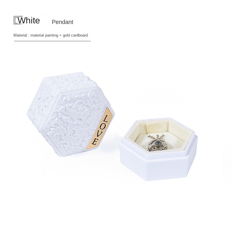 Blanc Pendentif Boîte