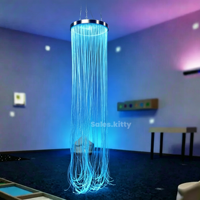 Équipement d'intégration sensorielle à fibres optiques LED pour thérapie de l'autisme, cascade de lumières scintillantes à changement de couleur, stimulation visuelle et tactile, lumière de jeu