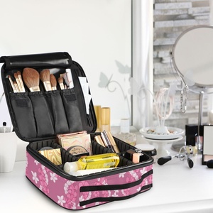 Custom Puakenikeni Pink Lei Print Cosmetic <b>Box</b> Travel Organizer Portable <b>Makeup</b> Storage Bags Luxury Toiletry Cosmetic Case - Product Image 6