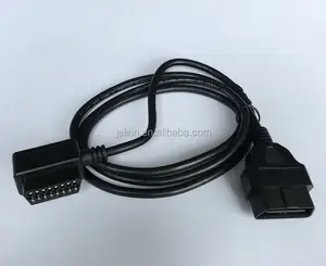 OBD2 延长电缆 OBD 16 针 OBDII 公对直角 90 度母圆形电缆