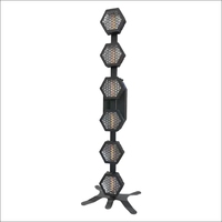 Seis Luces Estroboscópicas Retro Verticales, Cuerpo de ABS Resistente, LED DJ RGBW, Control DMX para Pista de Baile y Fiestas